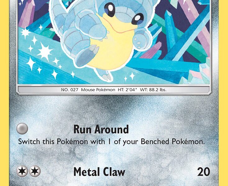 Alolan Sandshrew Pokemon Kaart