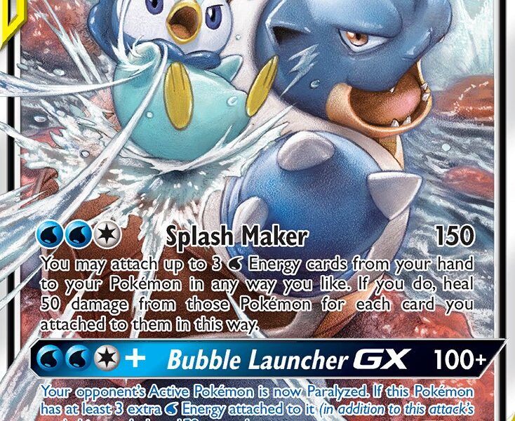 Blastoise & Piplup-GX Pokemon Kaart