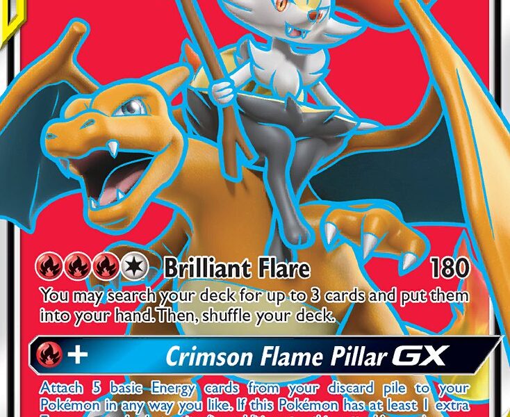 Charizard & Braixen-GX Pokemon Kaart