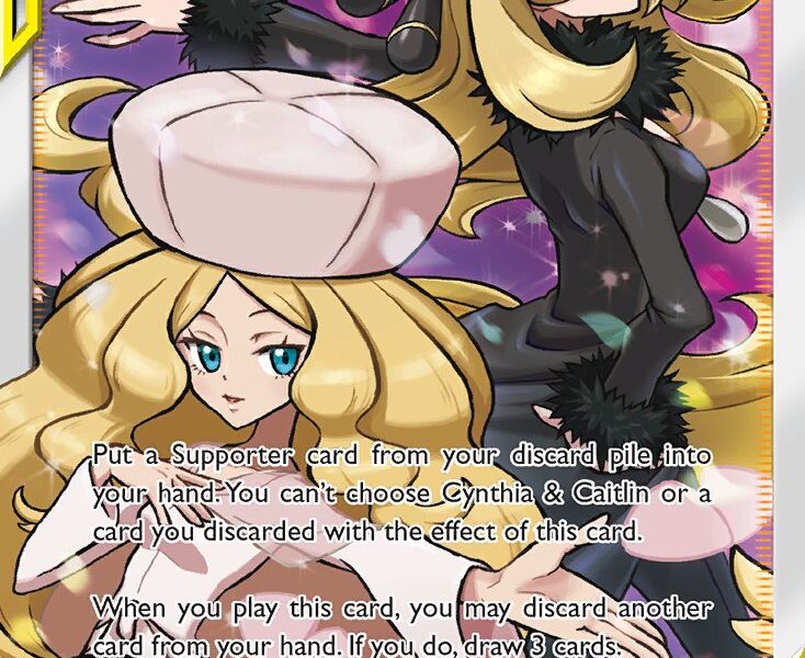 Cynthia & Caitlin Pokemon Kaart