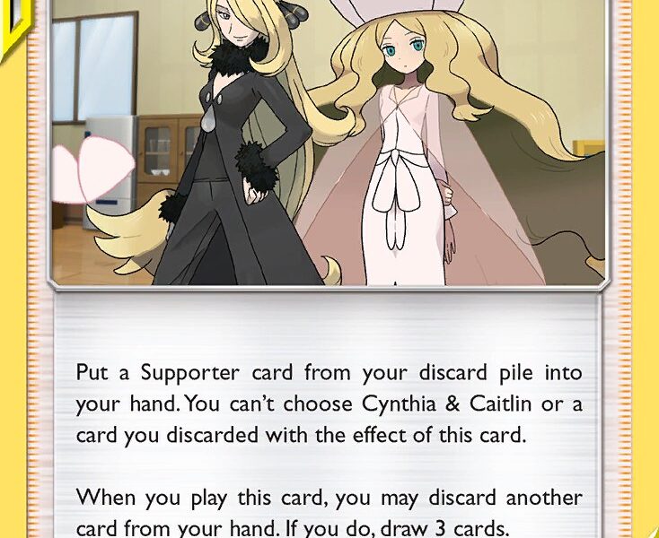 Cynthia & Caitlin Pokemon Kaart