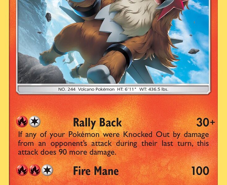 Entei Pokemon Kaart