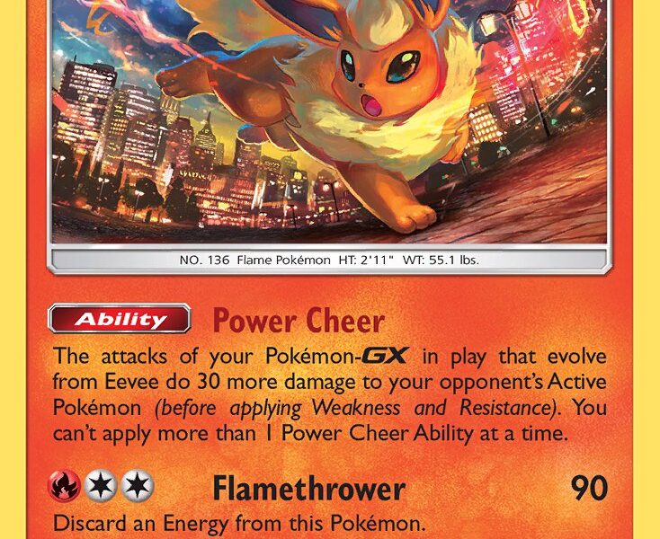 Flareon Pokemon Kaart