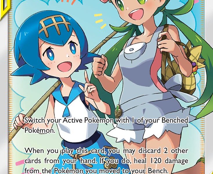 Mallow & Lana Pokemon Kaart