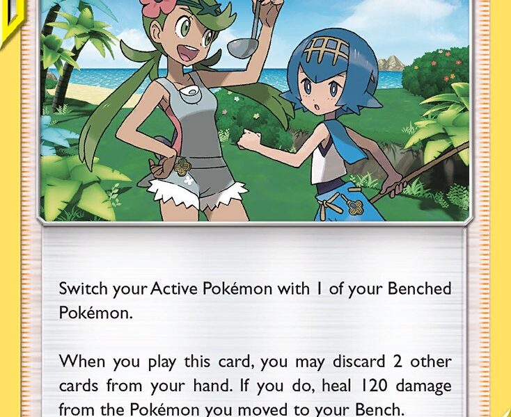 Mallow & Lana Pokemon Kaart