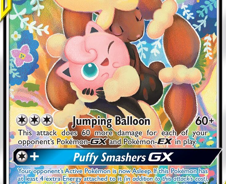 Mega Lopunny & Jigglypuff-GX Pokemon Kaart