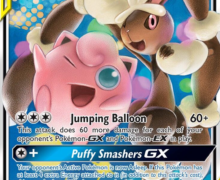 Mega Lopunny & Jigglypuff-GX Pokemon Kaart