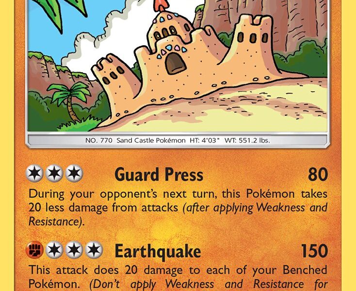 Palossand Pokemon Kaart