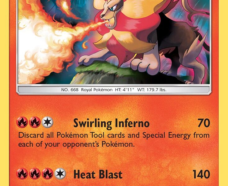 Pyroar Pokemon Kaart