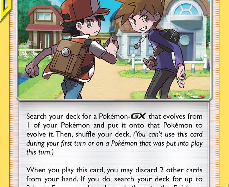 Red & Blue Pokemon Kaart