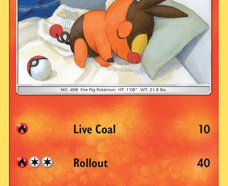 Tepig Pokemon Kaart