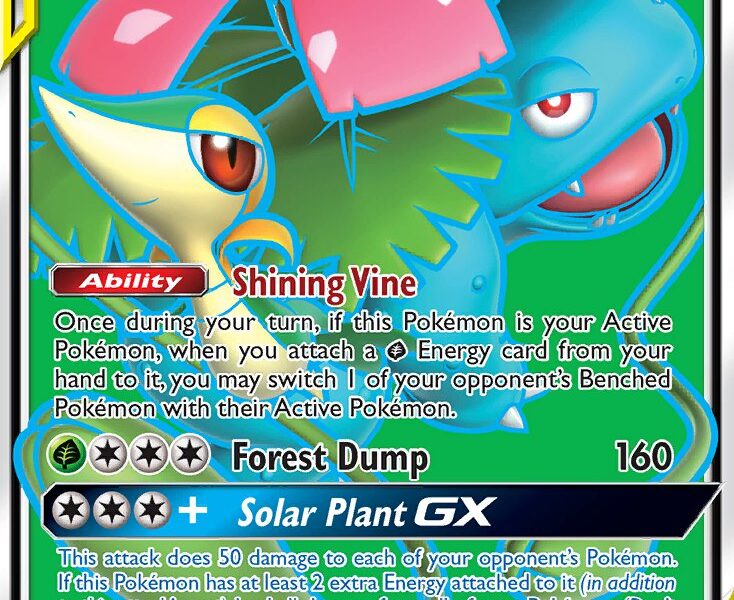 Venusaur & Snivy-GX Pokemon Kaart