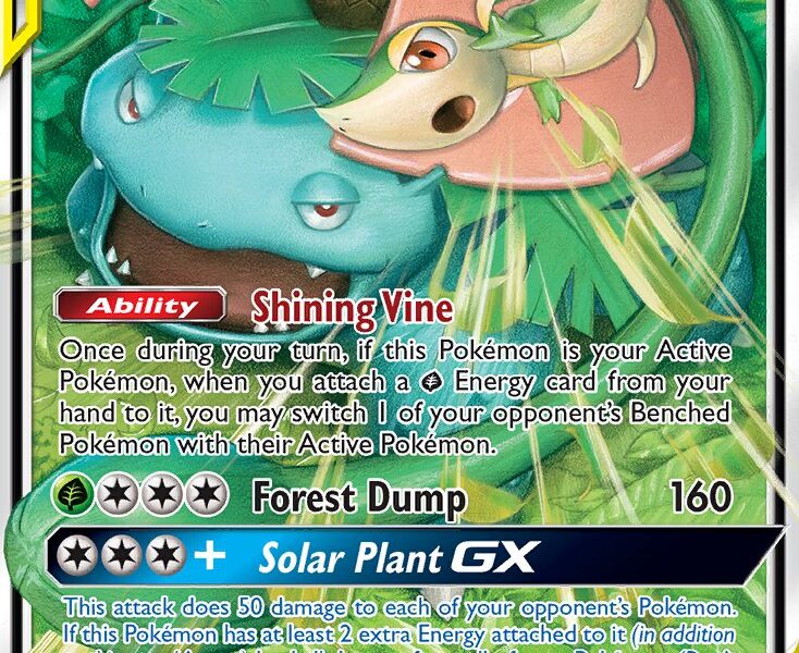 Venusaur & Snivy-GX Pokemon Kaart