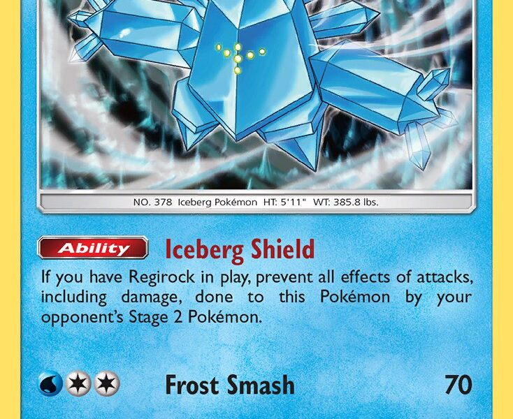 Regice Pokemon Kaart