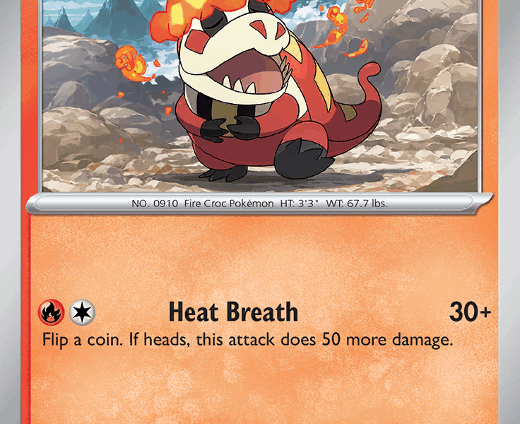 Crocalor Pokemon Kaart