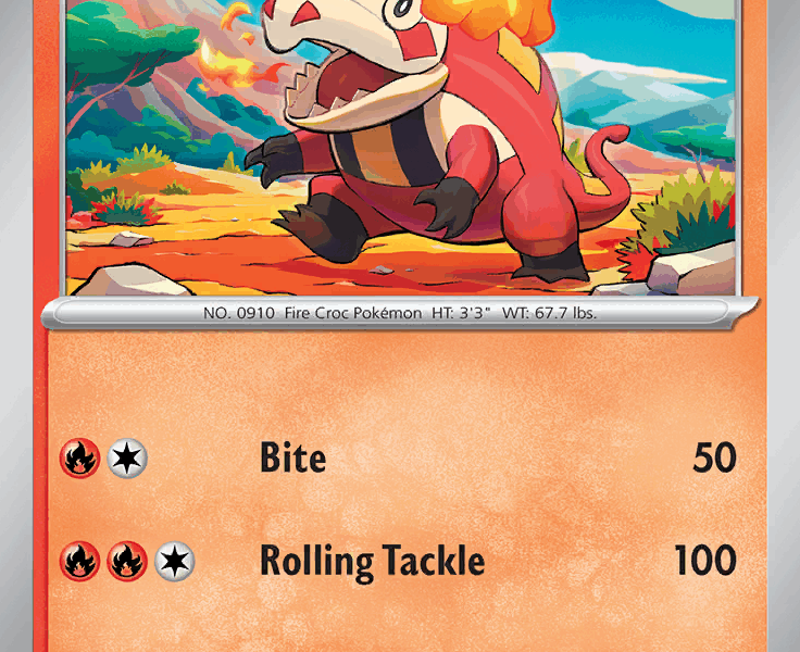 Crocalor Pokemon Kaart