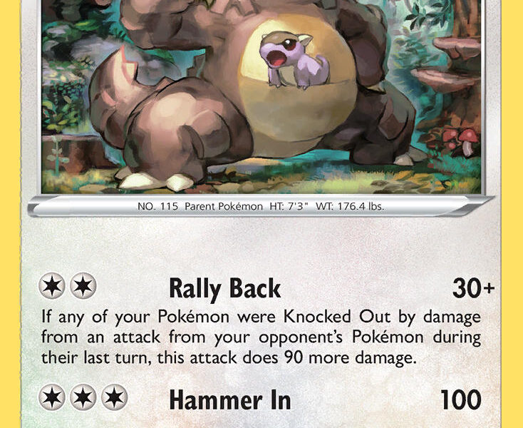 Kangaskhan Pokemon Kaart