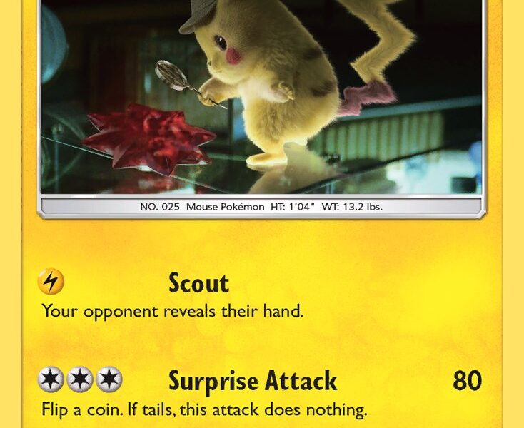 Detective Pikachu Pokemon Kaart