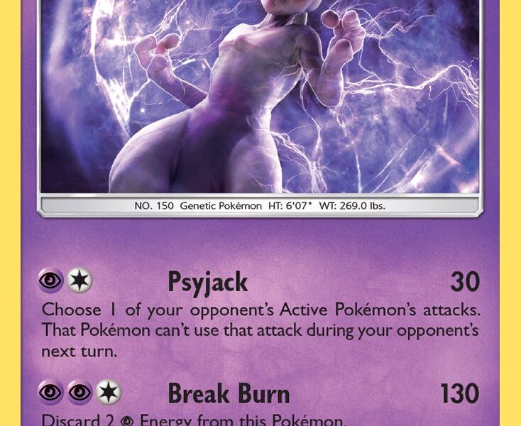 Mewtwo Pokemon Kaart