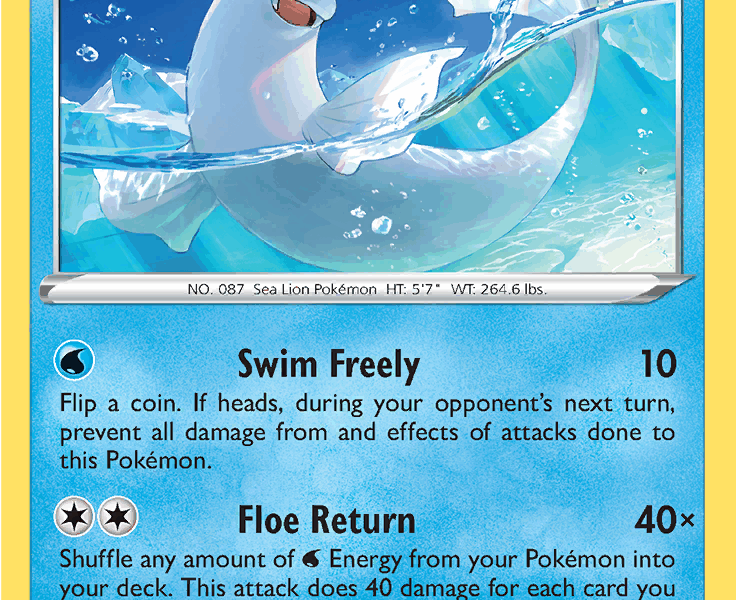 Dewgong Pokemon Kaart
