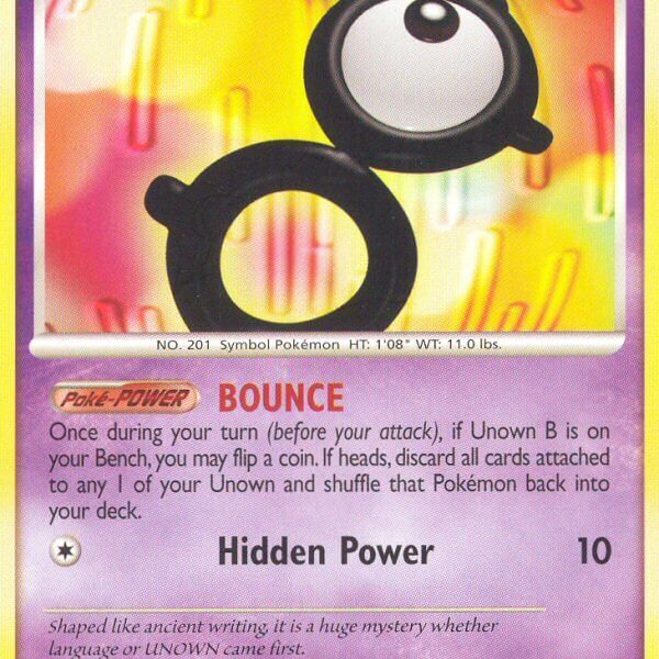 Unown B Pokemon Kaart