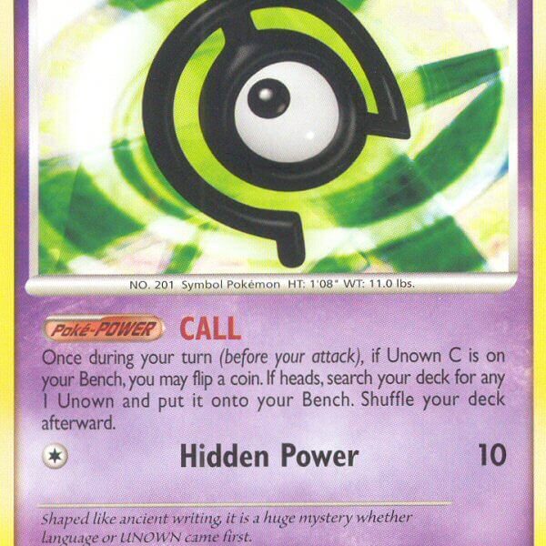 Unown C Pokemon Kaart