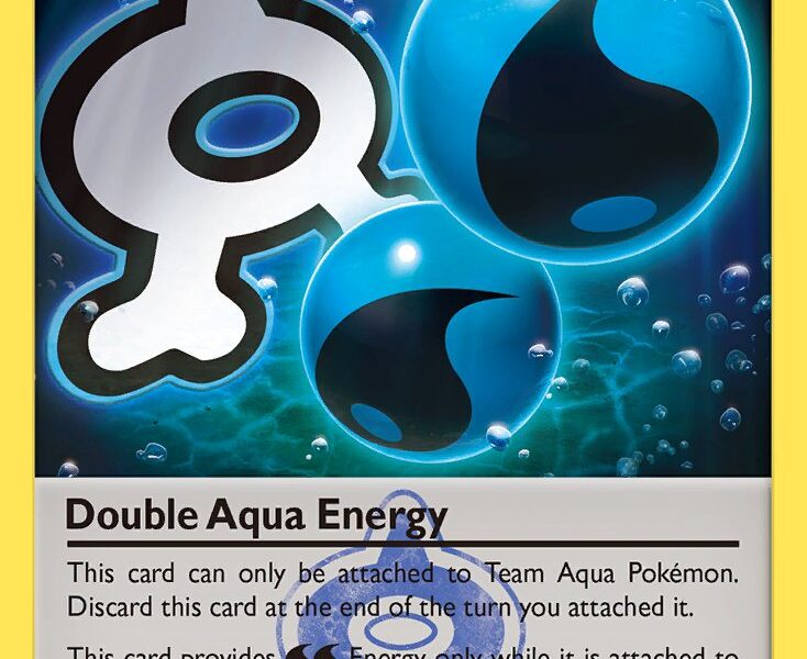 Double Aqua Energy Pokemon Kaart