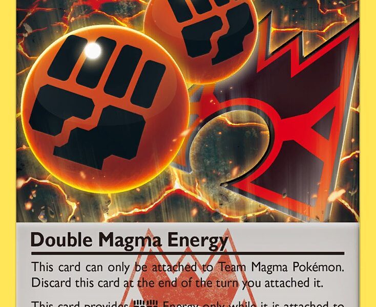 Double Magma Energy Pokemon Kaart