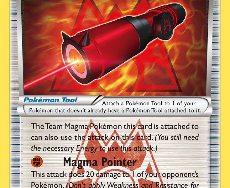 Magma Pointer Pokemon Kaart