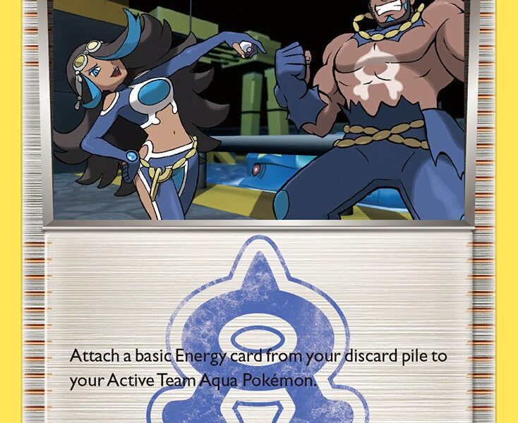 Team Aqua Admin Pokemon Kaart
