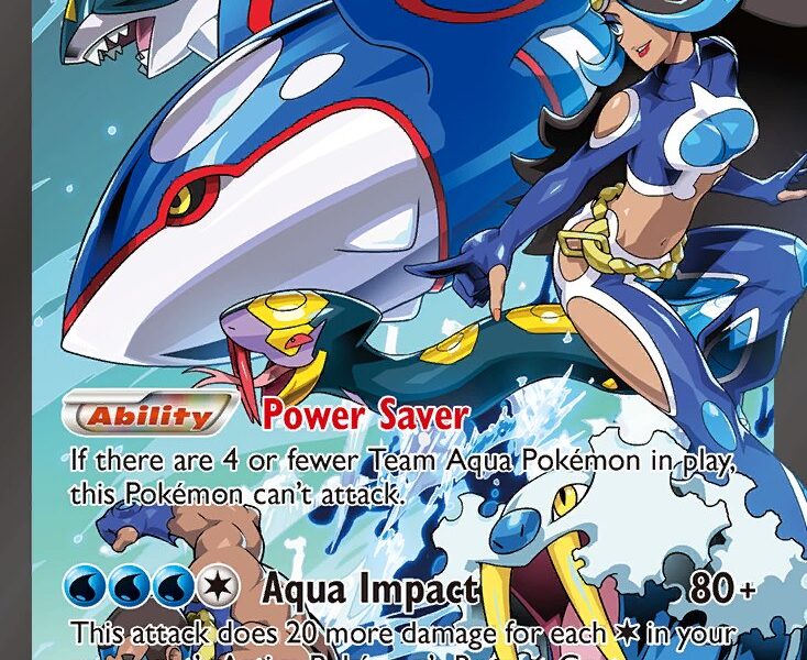 Team Aqua’s Kyogre-EX Pokemon Kaart