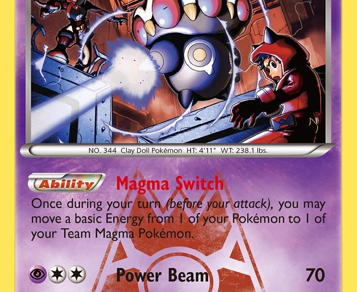 Team Magma’s Claydol Pokemon Kaart
