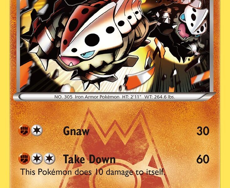 Team Magma’s Lairon Pokemon Kaart