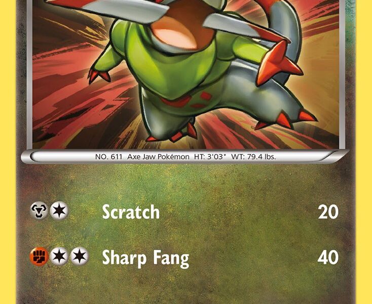 Fraxure Pokemon Kaart