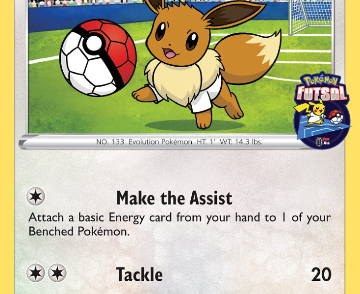 Eevee on the Ball Pokemon Kaart