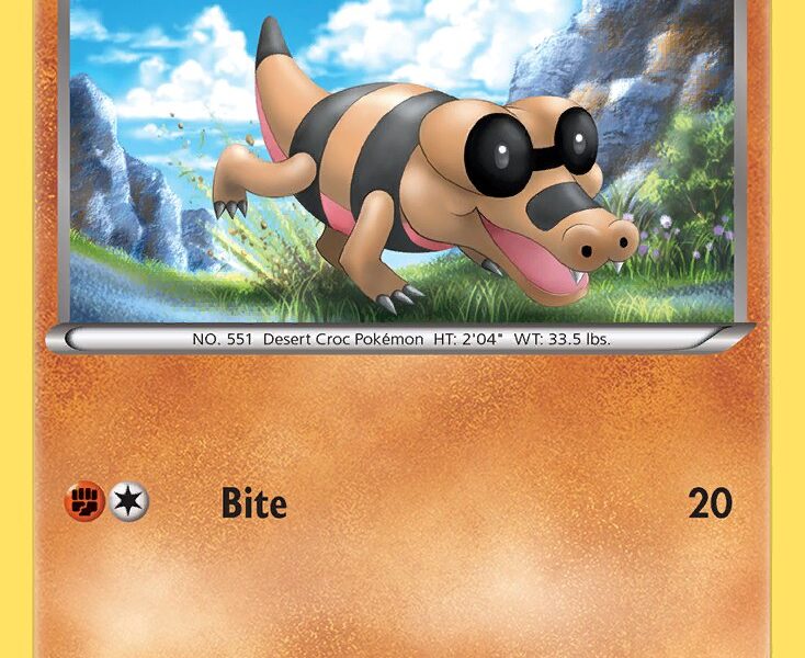 Sandile Pokemon Kaart