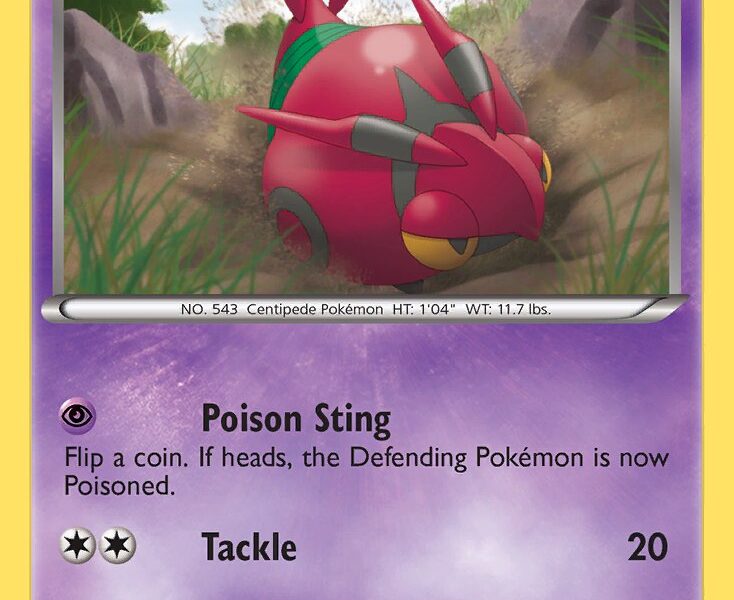 Venipede Pokemon Kaart