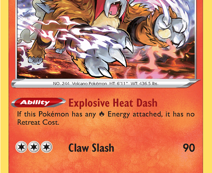 Entei Pokemon Kaart