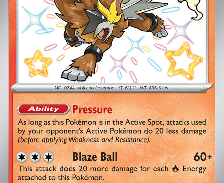 Entei Pokemon Kaart