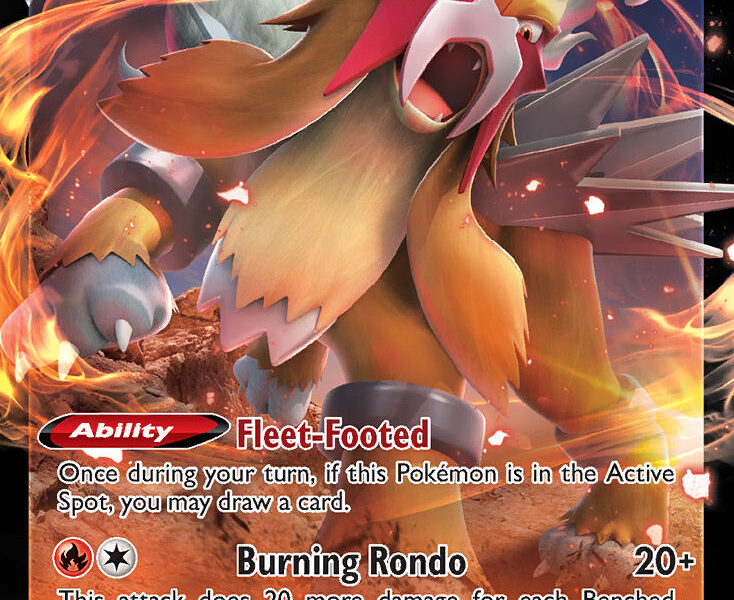 Entei V Pokemon Kaart