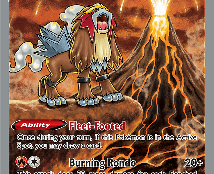 Entei V Pokemon Kaart