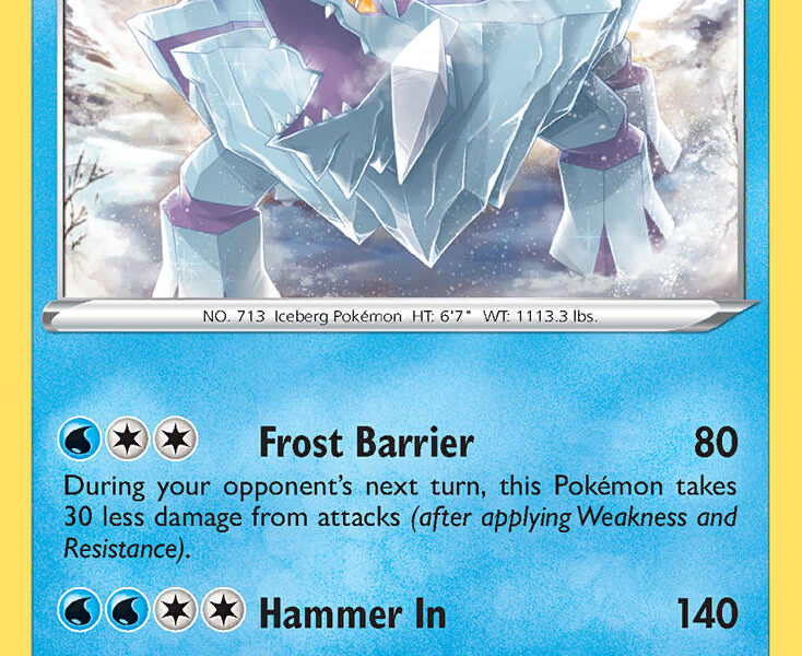 Avalugg Pokemon Kaart