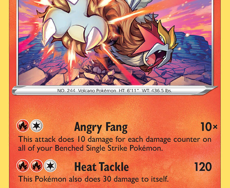 Entei Pokemon Kaart