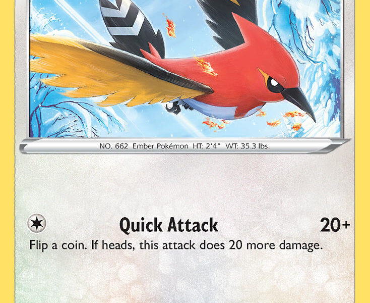 Fletchinder Pokemon Kaart