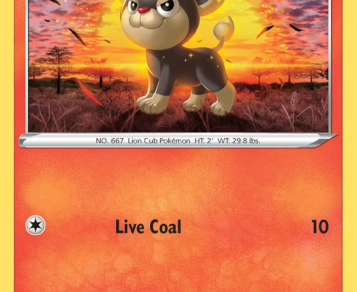 Litleo Pokemon Kaart