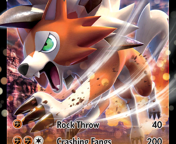 Lycanroc V Pokemon Kaart