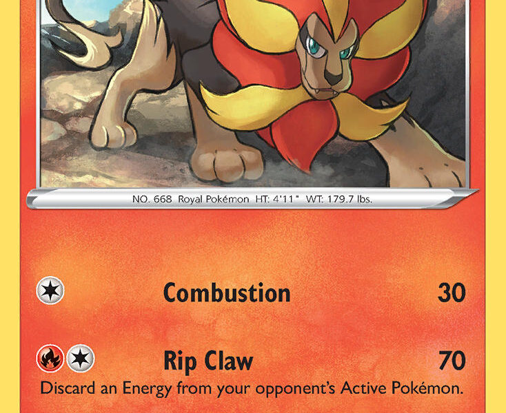 Pyroar Pokemon Kaart