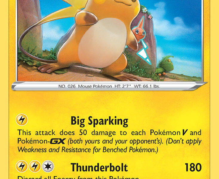 Raichu Pokemon Kaart
