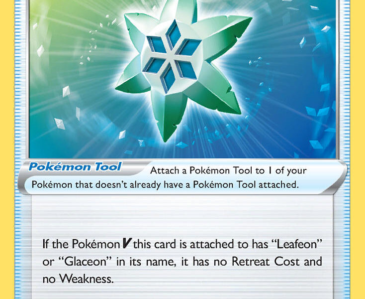 Snow Leaf Badge Pokemon Kaart