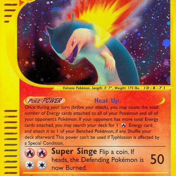 Typhlosion Pokemon Kaart